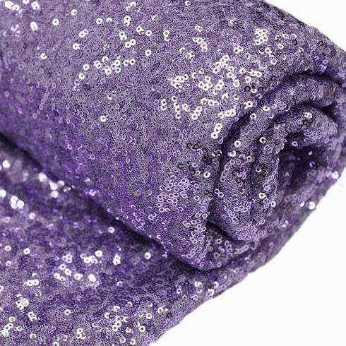 54"x4 Yards Lavender Lilac Sequin Fabric Bolt, Sparkly DIY Craft Fabric Roll - Linen Luxes