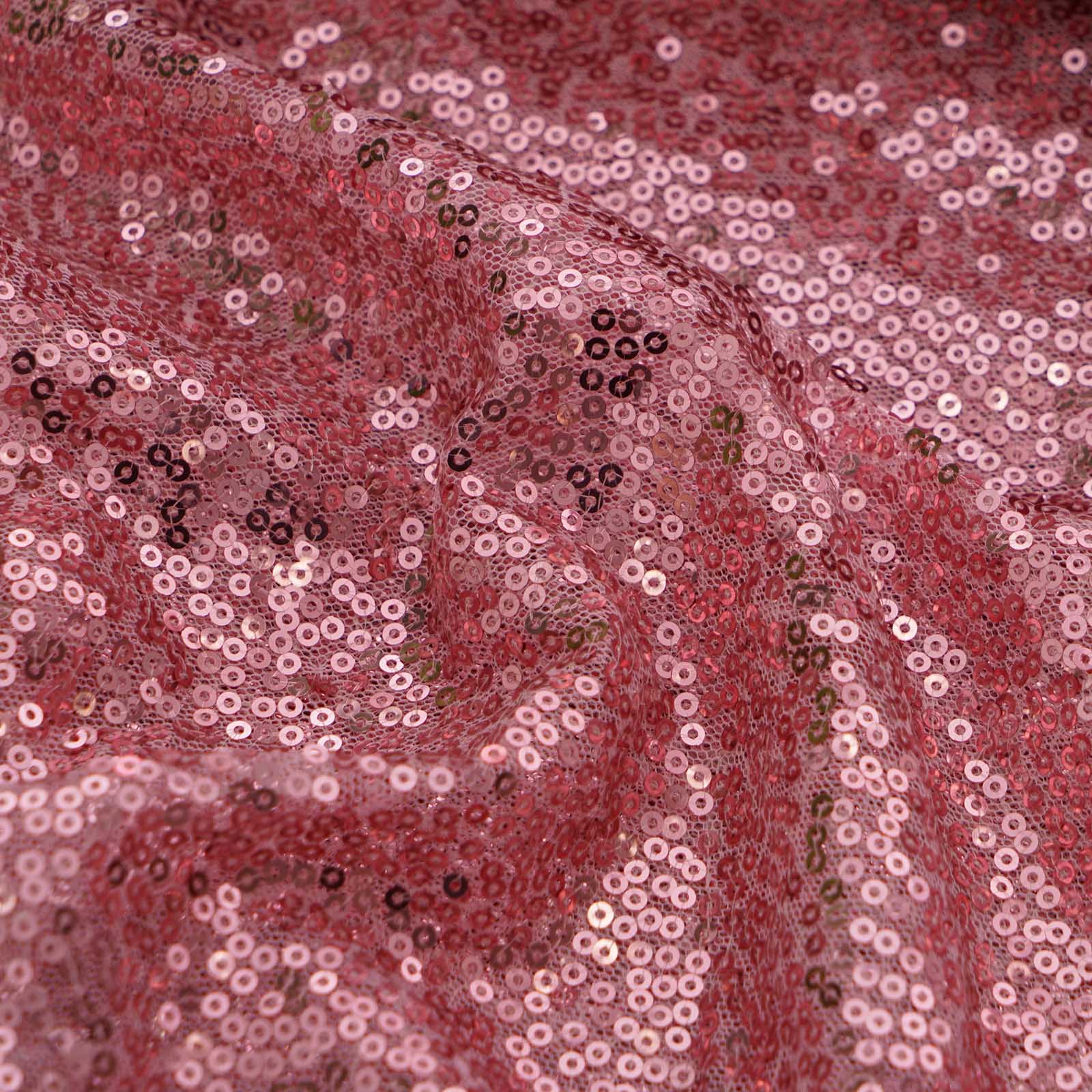 54"x4 Yards Pink Sequin Fabric Bolt, Sparkly DIY Craft Fabric Roll - Linen Luxes