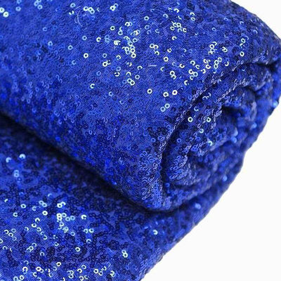 54"x4 Yards Royal Blue Sequin Fabric Bolt, Sparkly DIY Craft Fabric Roll - Linen Luxes