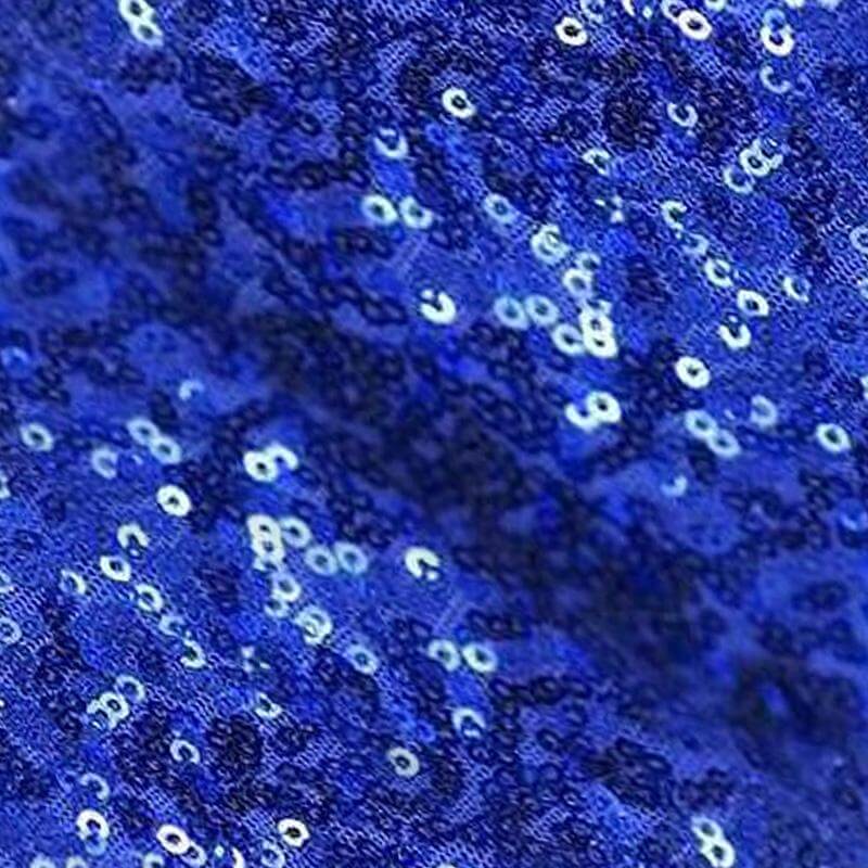 54"x4 Yards Royal Blue Sequin Fabric Bolt, Sparkly DIY Craft Fabric Roll - Linen Luxes