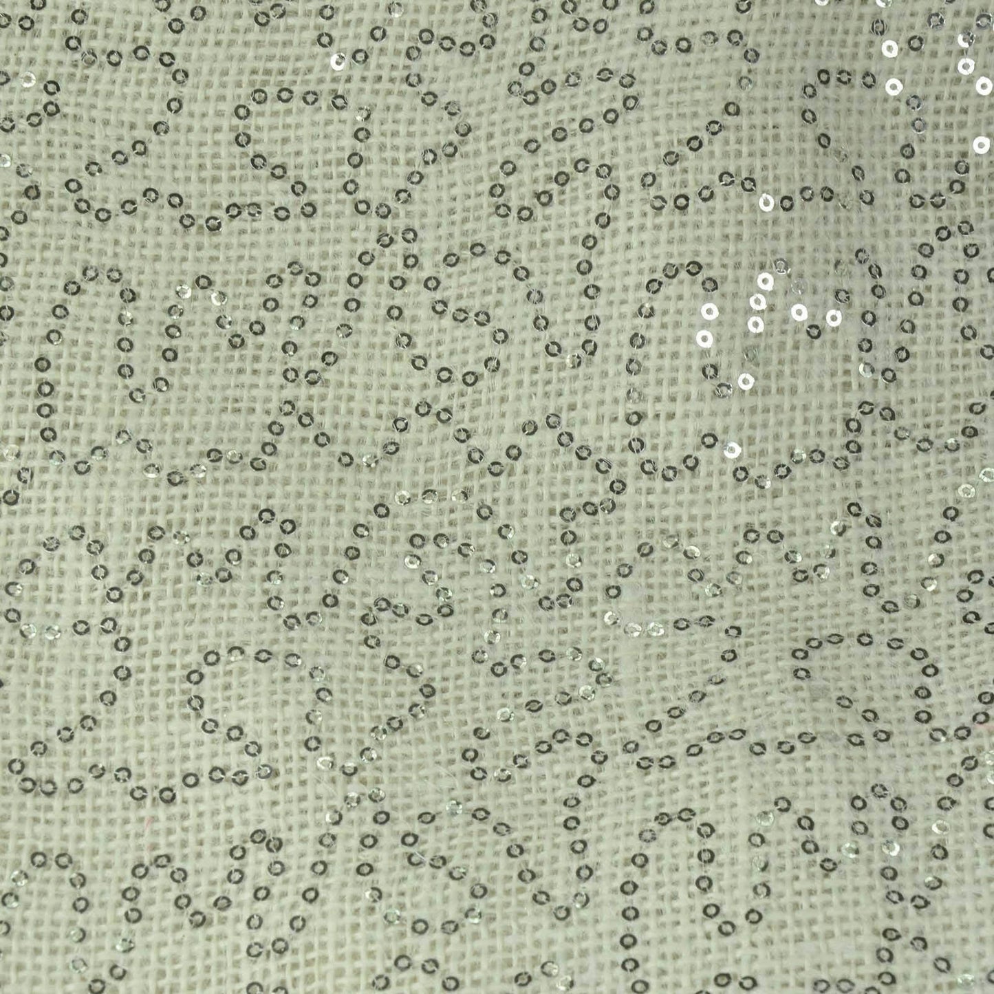 54"x4 Yards Silver Sequin Burlap Fabric Roll, DIY Craft Jute Fabric Bolt - Linen Luxes