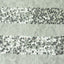 54"x4 Yards White With Silver Sequin Parallels Lace Fabric Bolt, DIY Craft Fabric Roll - Linen Luxes