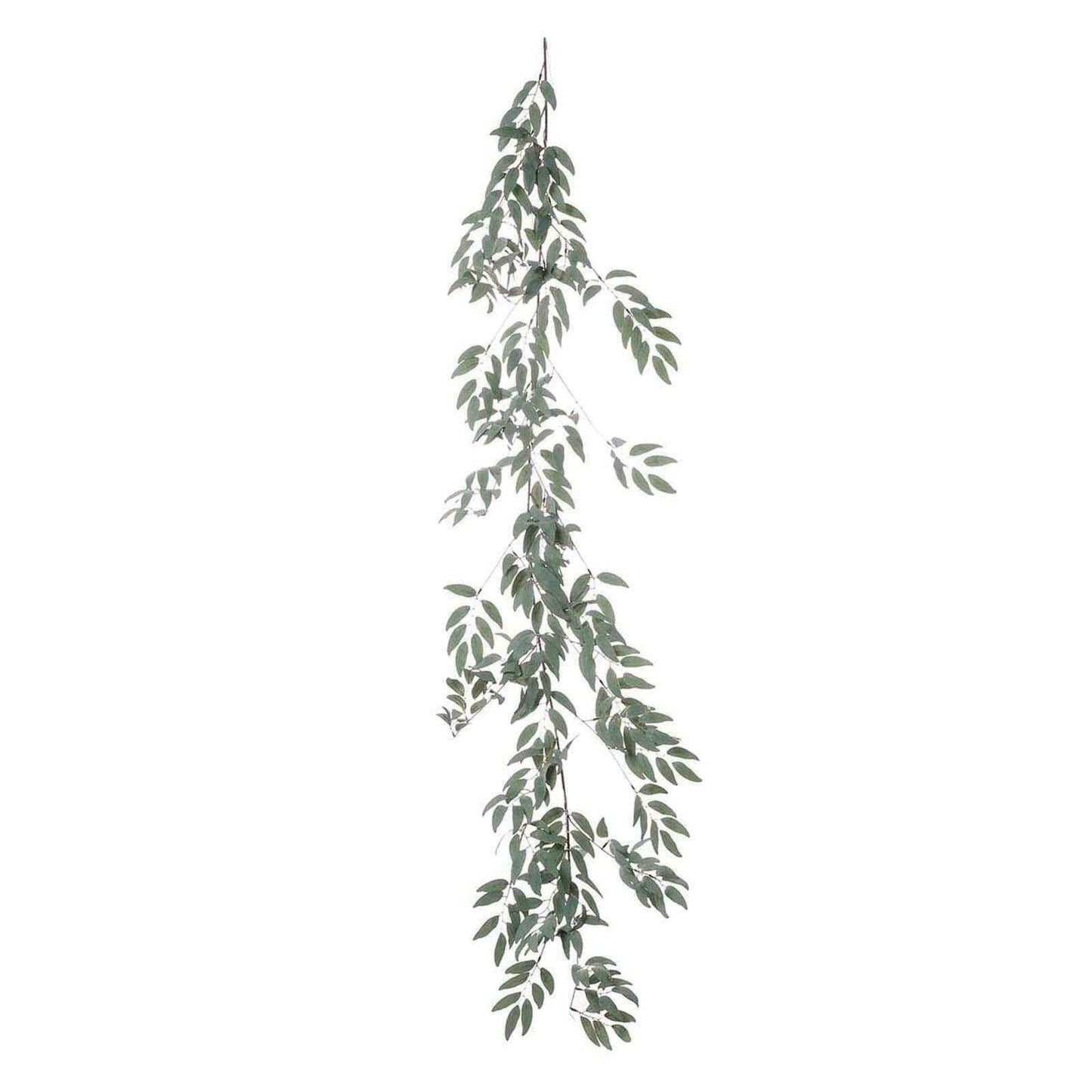 5ft Frosted Real Touch Artificial Willow Leaf Garland, Flexible Vine - Linen Luxes