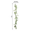 5ft Frosted Real Touch Artificial Willow Leaf Garland, Flexible Vine - Linen Luxes