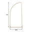 5ft Gold Metal Half Moon Floral Frame Wedding Arbor Stand, Chiara Backdrop Display Arch