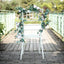 5ft Green Artificial Eucalyptus Leaf, White Cotton Ball Garland Vine - Linen Luxes