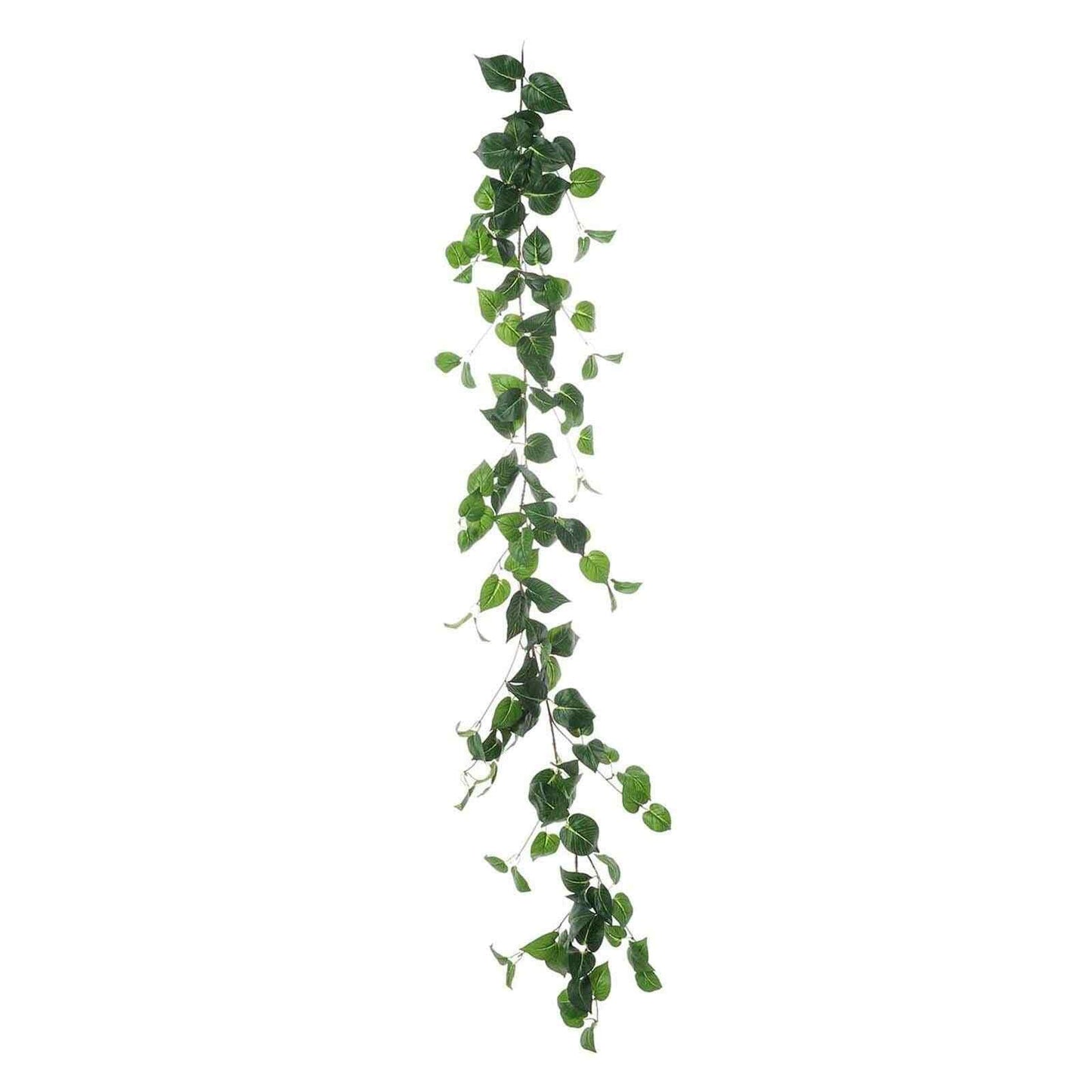5ft Green Real Touch Artificial Poplar Leaf Garland, Flexible Vine - Linen Luxes