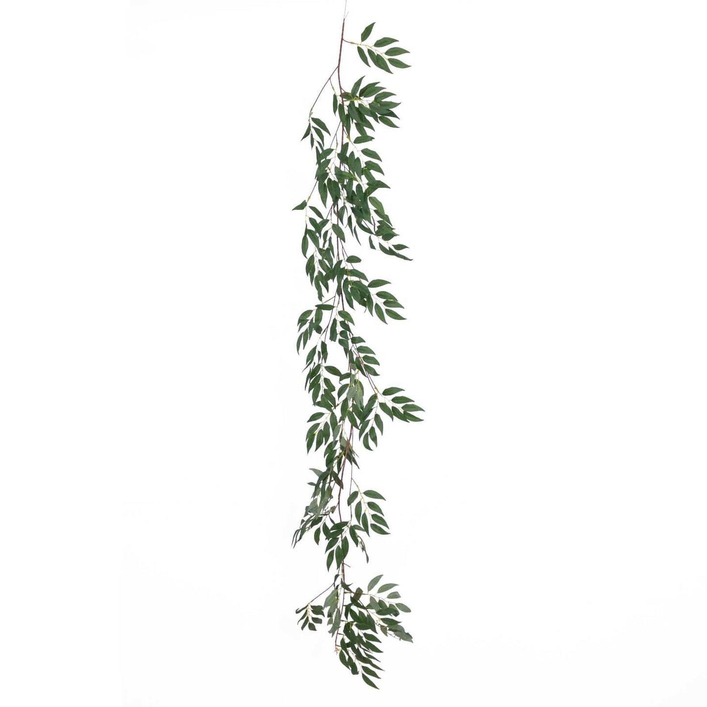 5ft Green Real Touch Artificial Willow Leaf Garland, Flexible Vine - Linen Luxes