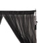 5ftx10ft Black Dual Sided Sheer Tulle Event Curtain Drapes With Satin Header, Rod Ready Backdrop Event Panel - Linen Luxes