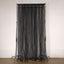 5ftx10ft Black Dual Sided Sheer Tulle Event Curtain Drapes With Satin Header, Rod Ready Backdrop Event Panel - Linen Luxes