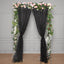5ftx10ft Black Dual Sided Sheer Tulle Event Curtain Drapes With Satin Header, Rod Ready Backdrop Event Panel - Linen Luxes
