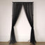 5ftx10ft Black Dual Sided Sheer Tulle Event Curtain Drapes With Satin Header, Rod Ready Backdrop Event Panel - Linen Luxes