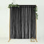 5ftx10ft Black Dual Sided Sheer Tulle Event Curtain Drapes With Satin Header, Rod Ready Backdrop Event Panel - Linen Luxes