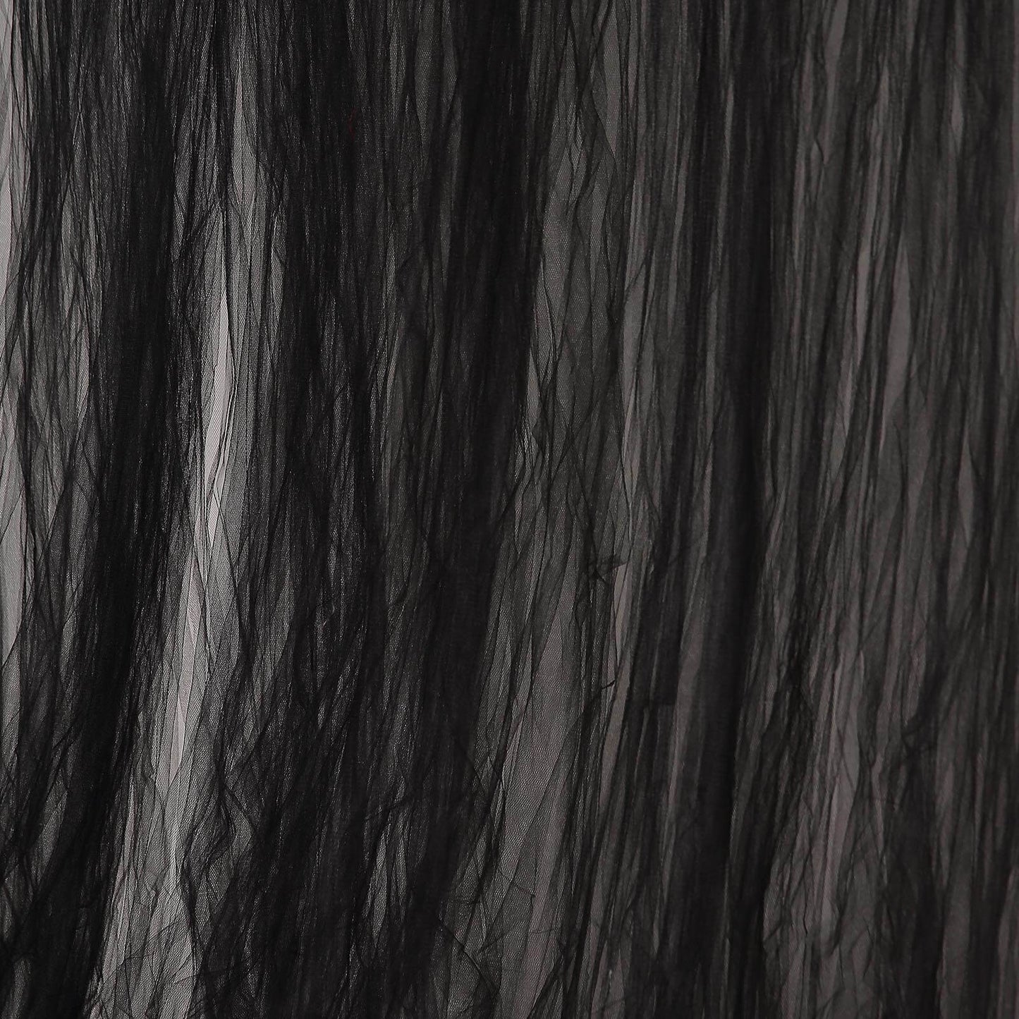 5ftx10ft Black Dual Sided Sheer Tulle Event Curtain Drapes With Satin Header, Rod Ready Backdrop Event Panel - Linen Luxes