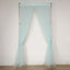 5ftx10ft Light Blue Dual Sided Sheer Tulle Event Curtain Drapes With Satin Header, Rod Ready Backdrop Event Panel - Linen Luxes