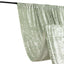 Sage Green Crushed Velvet Backdrop Curtain â€“ 5ft x 12ft Event Drape with Rod Pocket, Privacy Panel for Photo Booths & Events