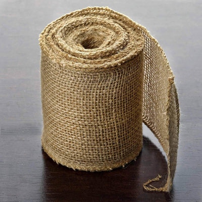 5"x10 Yards Natural Burlap Fabric Roll, Jute DIY Craft Fabric Bolt - Linen Luxes