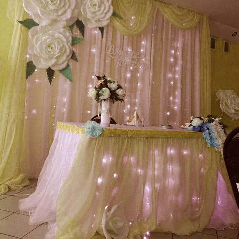 5"x10 Yards Shiny Gold Diamond Rhinestone Ribbon Wrap Roll, DIY Craft Decor - Linen Luxes