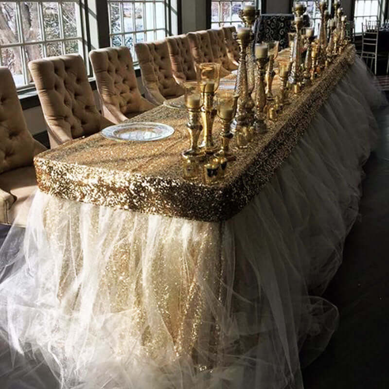 5"x10 Yards Shiny Gold Diamond Rhinestone Ribbon Wrap Roll, DIY Craft Decor - Linen Luxes