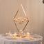 Gold 6-Arm Acrylic Candelabra Centerpiece â€“ 45" Tall Diamond Frame Table DÃ©cor with Candle Holders