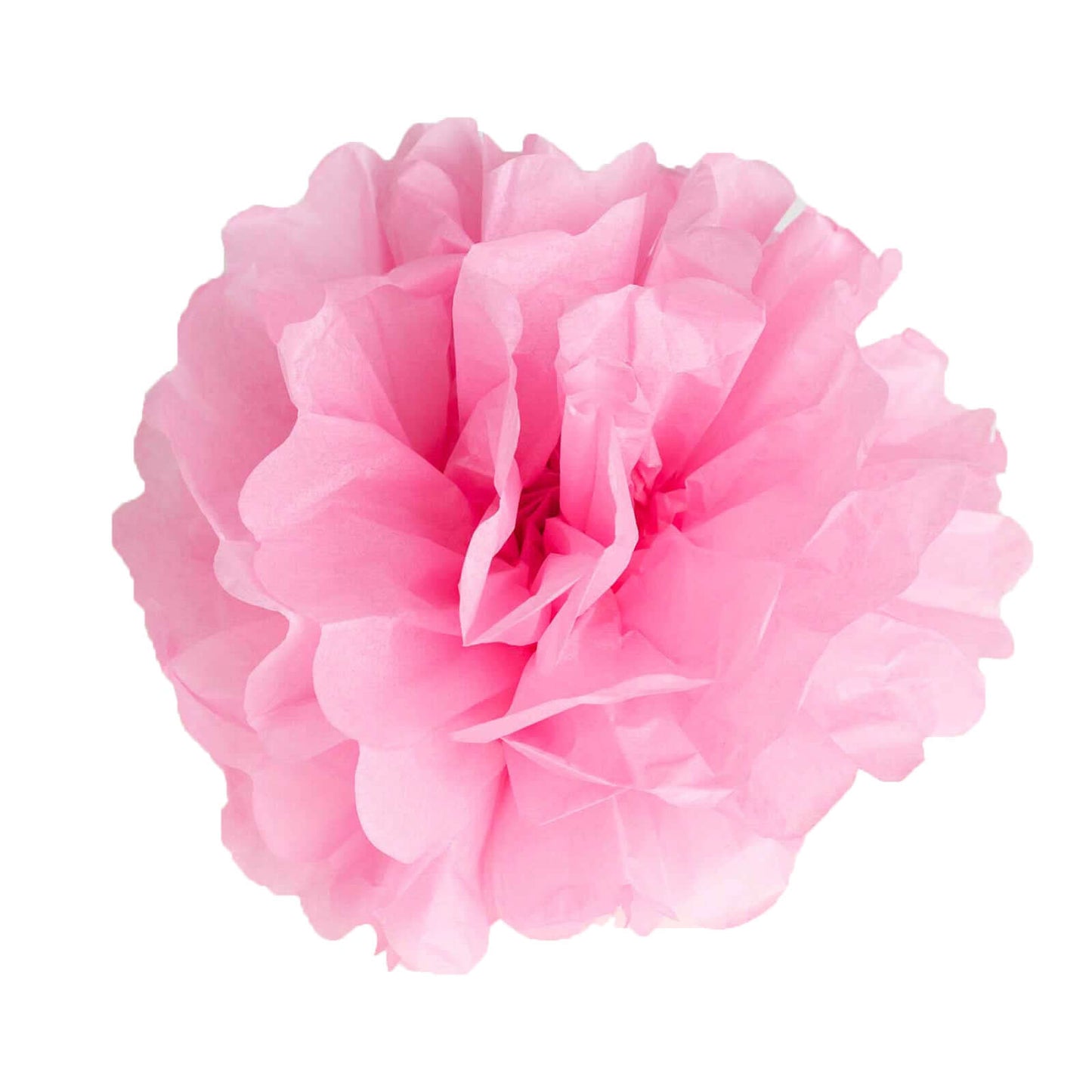 6 Pack 10" Pink Tissue Paper Pom Poms Flower Balls, Ceiling Wall Hanging Decorations - Linen Luxes