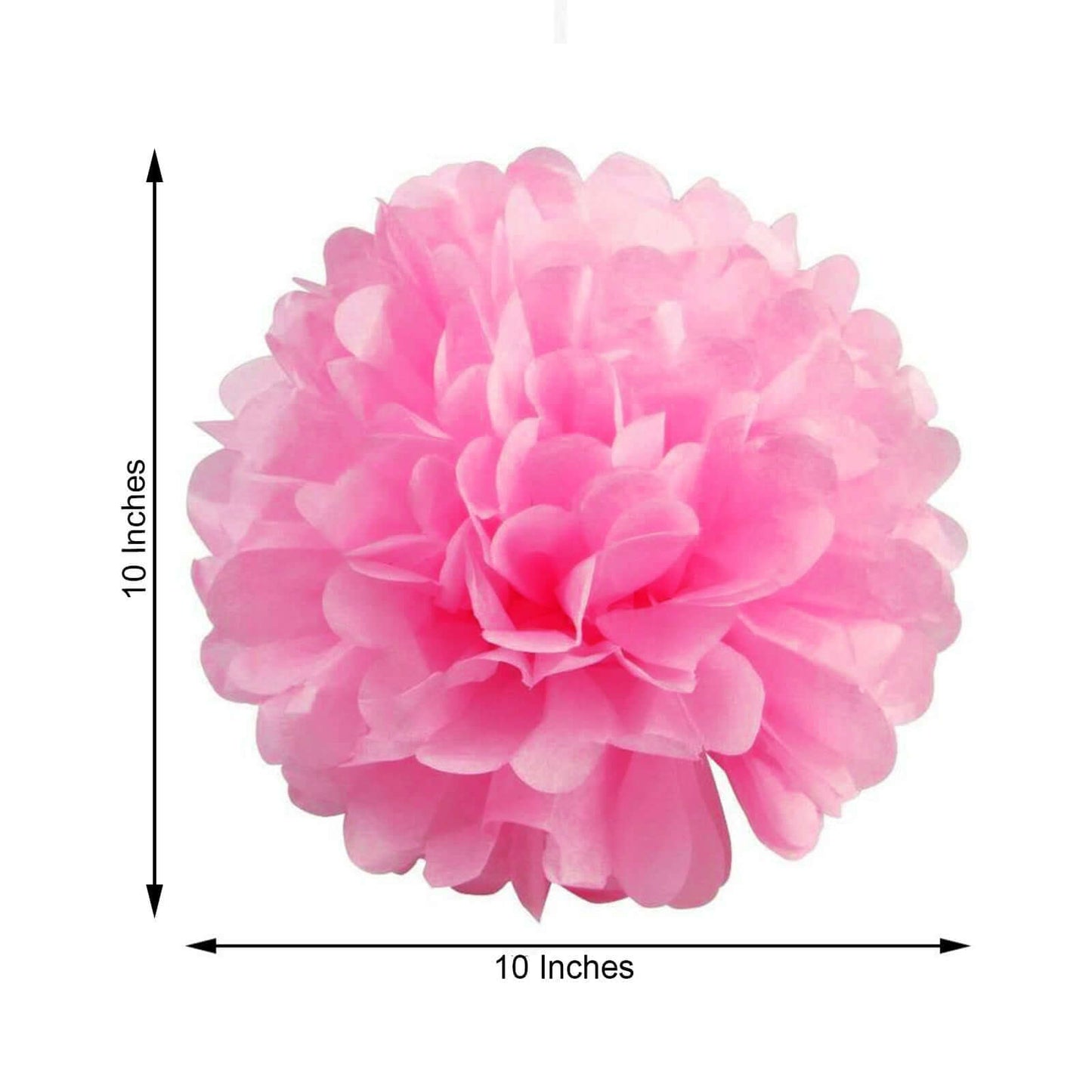 6 Pack 10" Pink Tissue Paper Pom Poms Flower Balls, Ceiling Wall Hanging Decorations - Linen Luxes