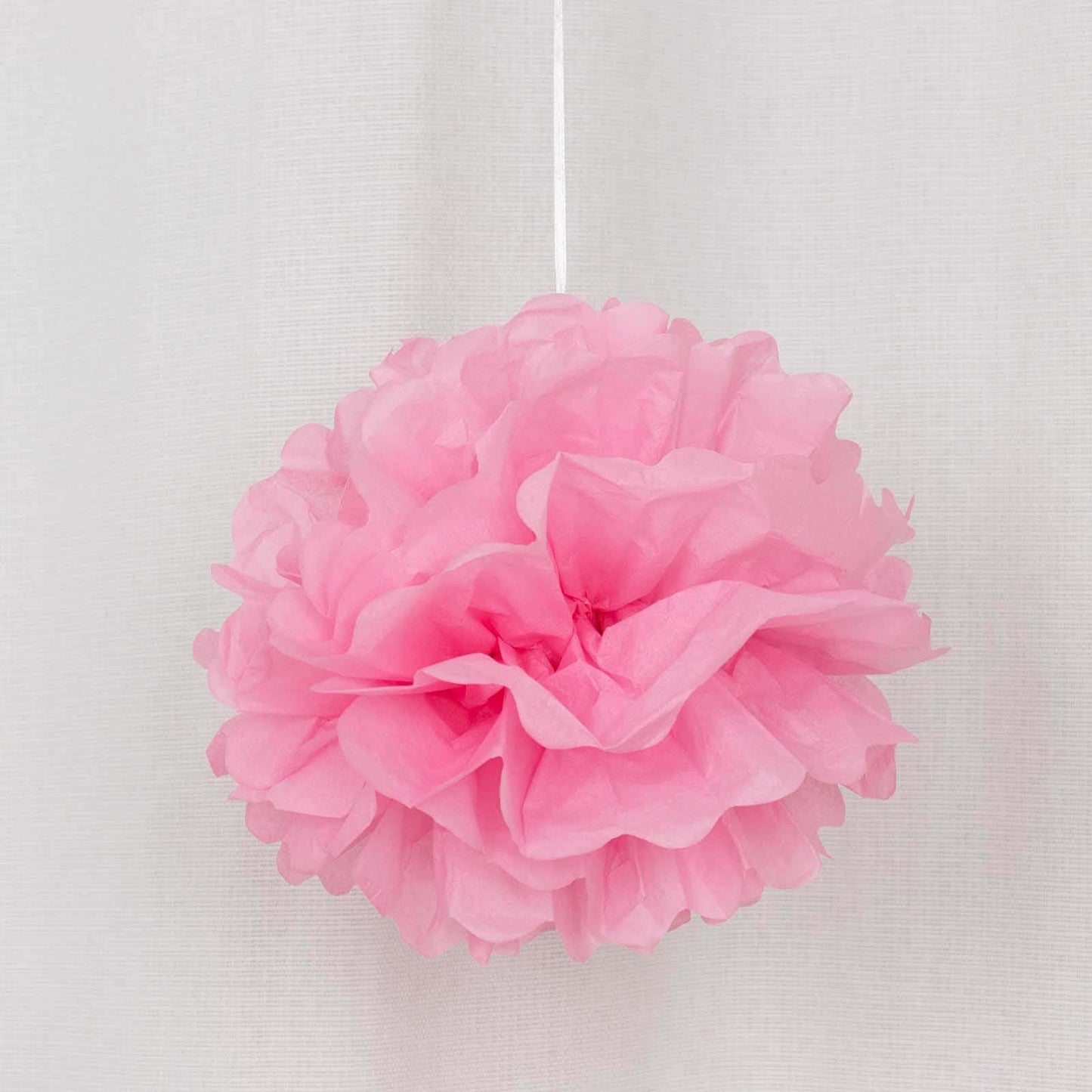 6 Pack 10" Pink Tissue Paper Pom Poms Flower Balls, Ceiling Wall Hanging Decorations - Linen Luxes