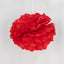 6 Pack 10" Red Tissue Paper Pom Poms Flower Balls, Ceiling Wall Hanging Decorations - Linen Luxes