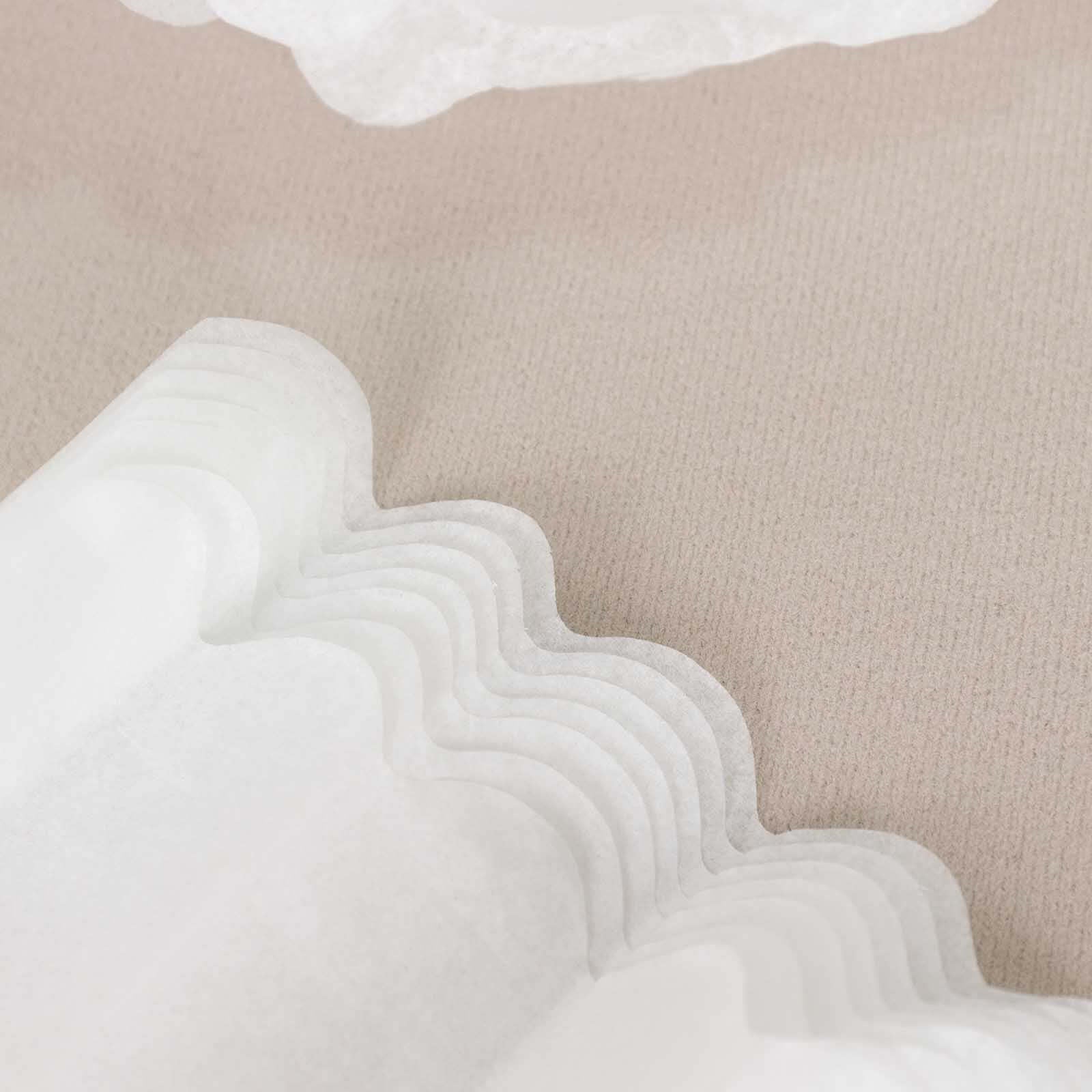 6 Pack 10" White Tissue Paper Pom Poms Flower Balls, Ceiling Wall Hanging Decorations - Linen Luxes