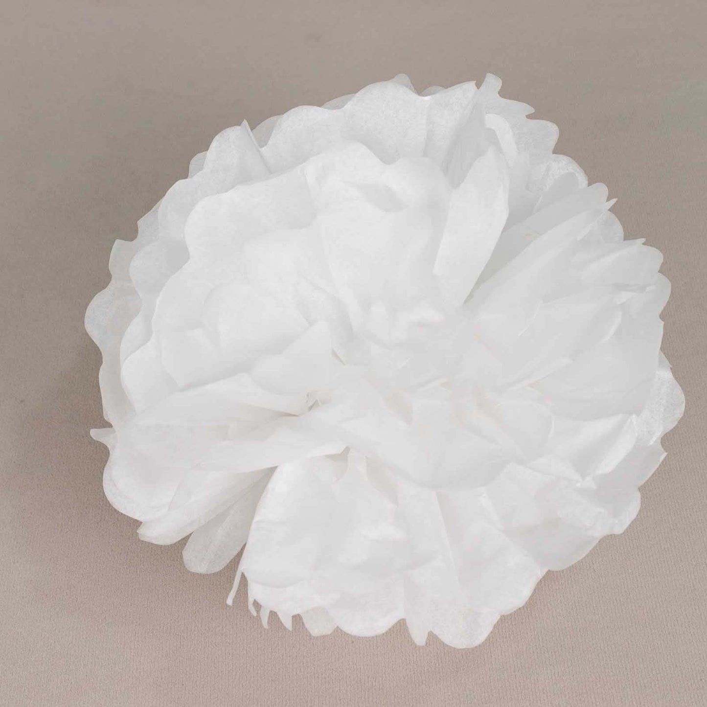 6 Pack 10" White Tissue Paper Pom Poms Flower Balls, Ceiling Wall Hanging Decorations - Linen Luxes