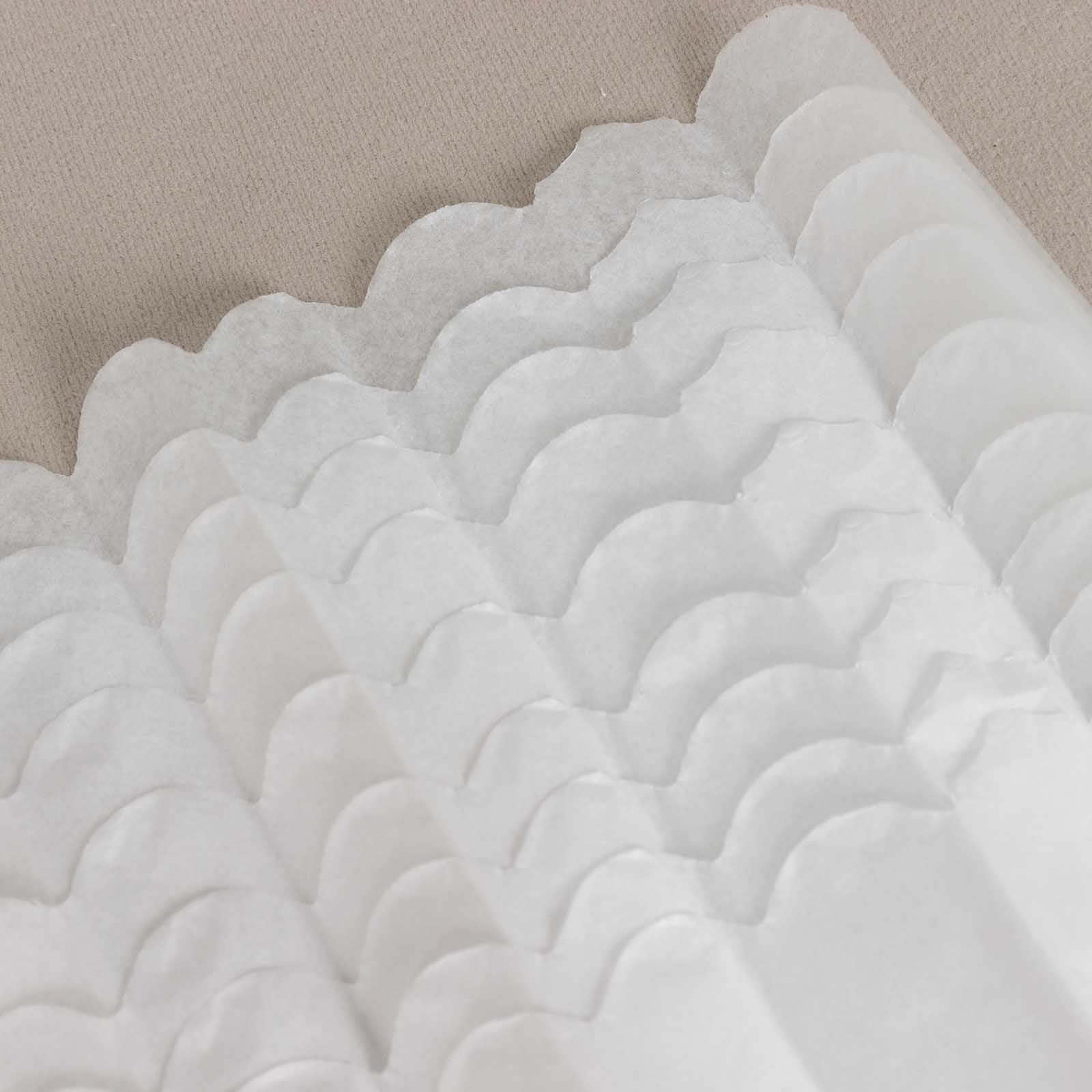 6 Pack 12" White Tissue Paper Pom Poms Flower Balls, Ceiling Wall Hanging Decorations - Linen Luxes