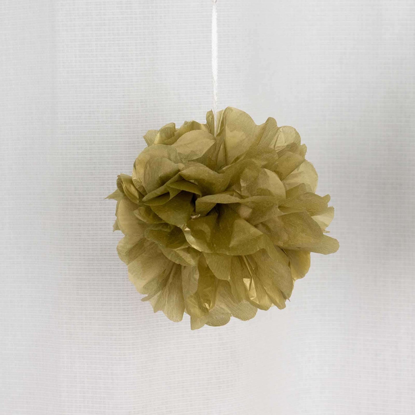 6 Pack 6" Gold Tissue Paper Pom Poms Flower Balls, Ceiling Wall Hanging Decorations - Linen Luxes