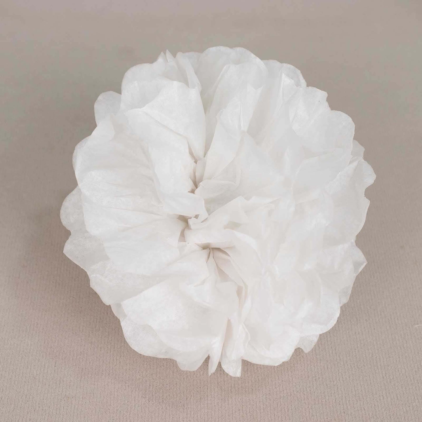 6 Pack 6" White Tissue Paper Pom Poms Flower Balls, Ceiling Wall Hanging Decorations - Linen Luxes