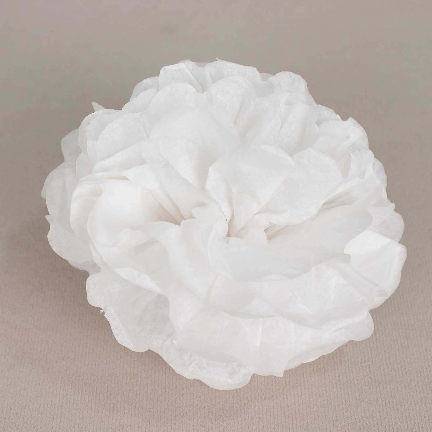 6 Pack 6" White Tissue Paper Pom Poms Flower Balls, Ceiling Wall Hanging Decorations - Linen Luxes