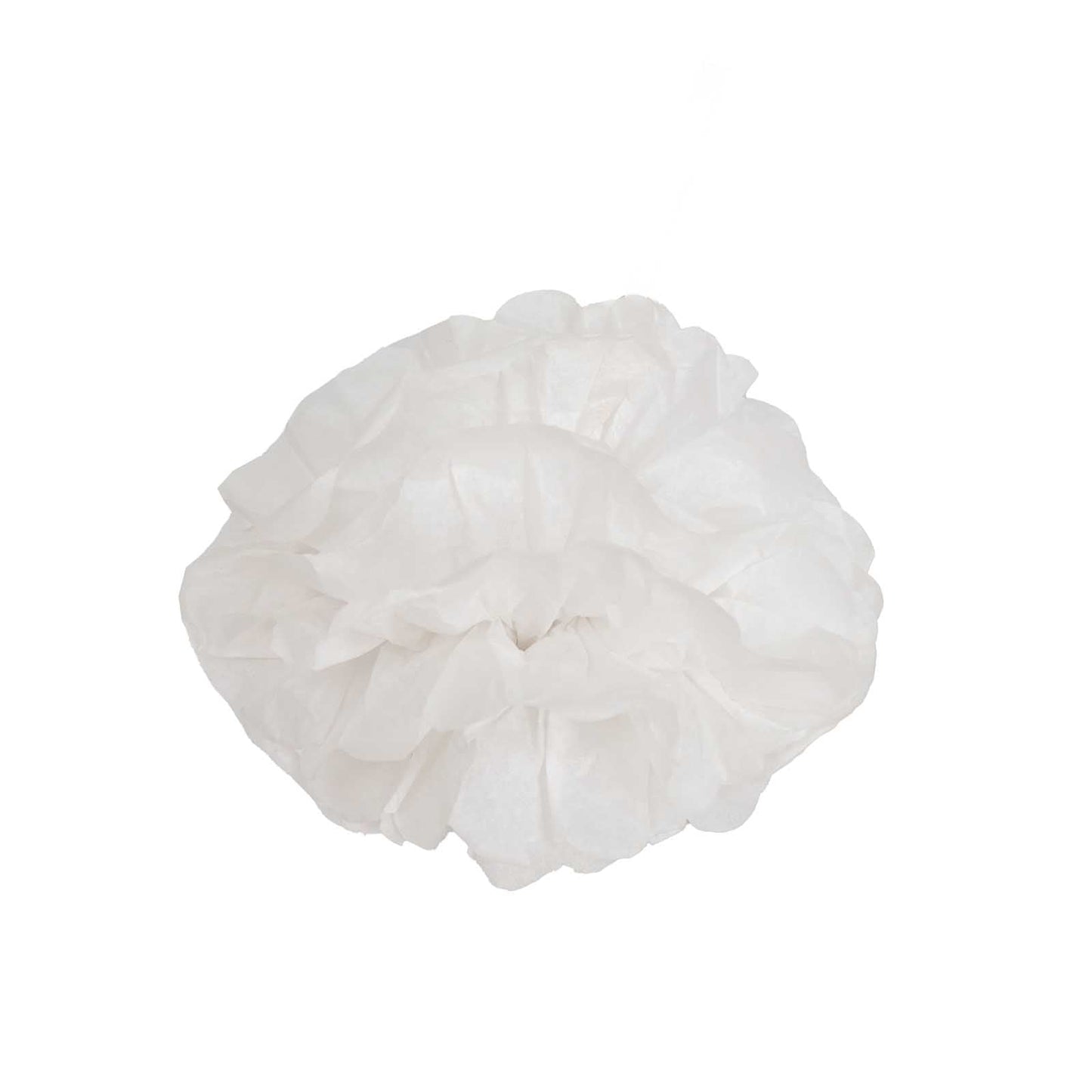 6 Pack 6" White Tissue Paper Pom Poms Flower Balls, Ceiling Wall Hanging Decorations - Linen Luxes