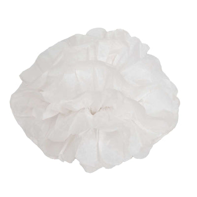 6 Pack 6" White Tissue Paper Pom Poms Flower Balls, Ceiling Wall Hanging Decorations - Linen Luxes