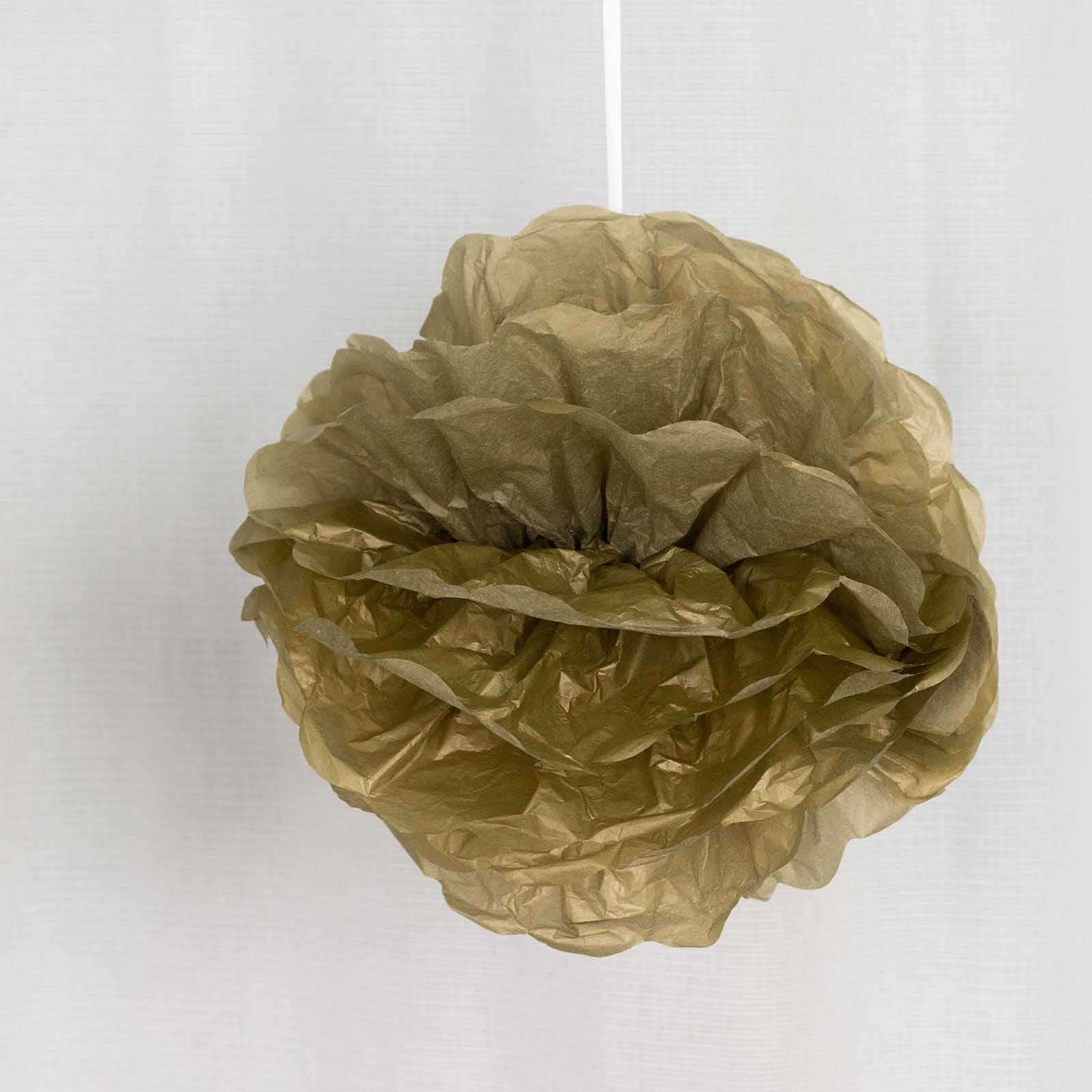 6 Pack 8" Gold Tissue Paper Pom Poms Flower Balls, Ceiling Wall Hanging Decorations - Linen Luxes