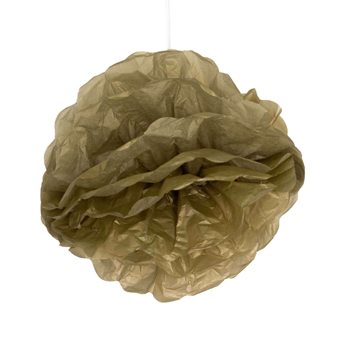 6 Pack 8" Gold Tissue Paper Pom Poms Flower Balls, Ceiling Wall Hanging Decorations - Linen Luxes