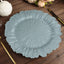 6-Pack Acrylic Plastic Round Charger Plates 13" in Dusty Blue with Reef Design, Dinner Charger Tableware