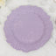 6-Pack Acrylic Plastic Round Charger Plates 13" in Lavender Lilac with Reef Design, Dinner Charger Tableware