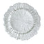 6 - Pack Acrylic Plastic Round Charger Plates 13" in Silver with Reef Design, Dinner Charger Tableware - Linen Luxes