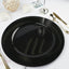 6 - Pack Acrylic Round Charger Plates 13" in Black, Dinner Party Decor Charger Tableware - Linen Luxes