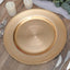 6 - Pack Acrylic Round Charger Plates 13" in Gold with Beaded Rim, Dinner Charger Event Tabletop Decor - Linen Luxes