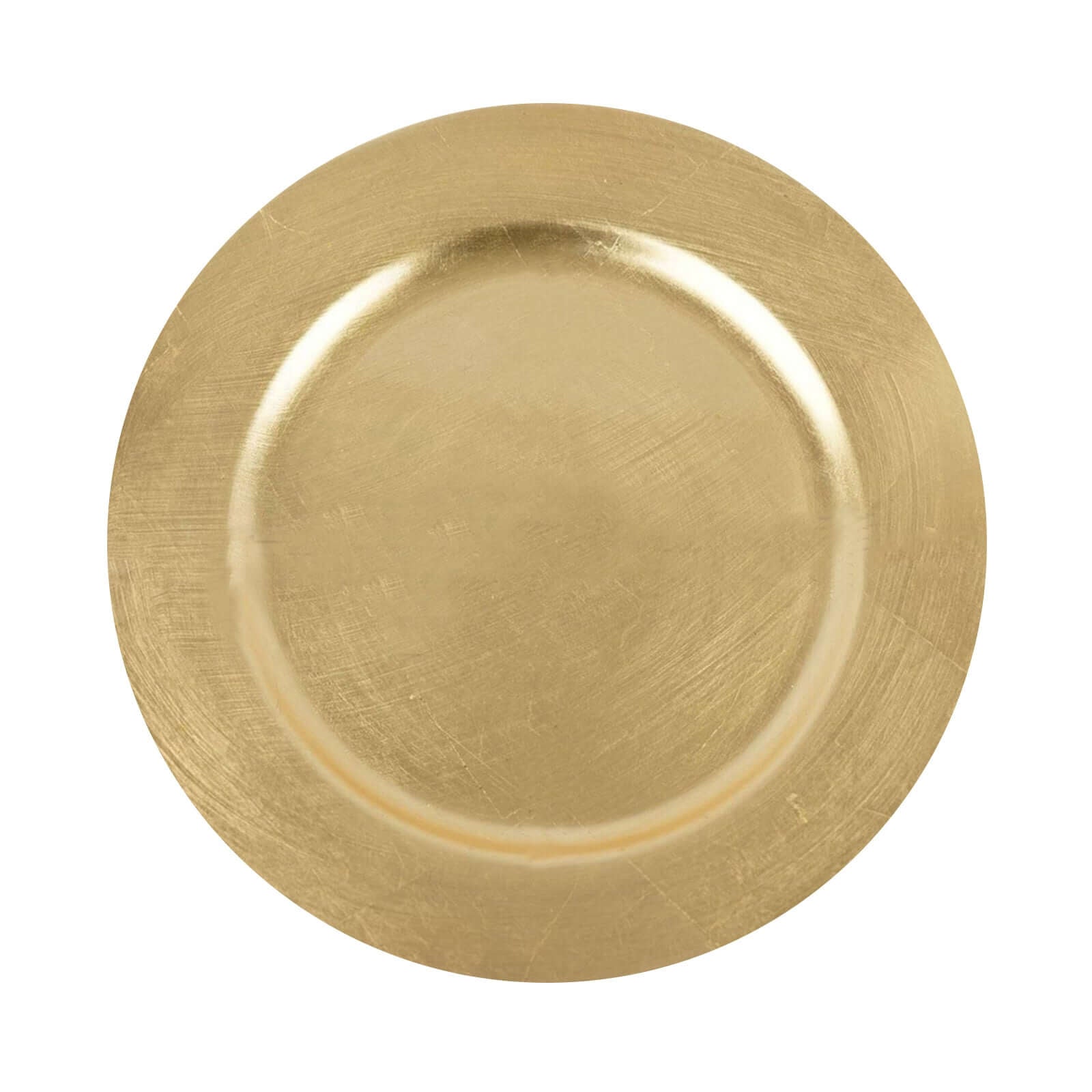 6 - Pack Acrylic Round Charger Plates 13" in Metallic Gold, Dinner Party Decor Charger Tableware - Linen Luxes