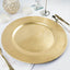 6 - Pack Acrylic Round Charger Plates 13" in Metallic Gold, Dinner Party Decor Charger Tableware - Linen Luxes
