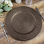 6-Pack Acrylic Round Charger Plates 13" in Natural Brown with Rattan-Like Design, Farmhouse Disposable Plastic Charger Tableware