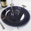 6 - Pack Acrylic Round Charger Plates 13" in Navy Blue with Beaded Rim, Dinner Charger Event Tabletop Decor - Linen Luxes