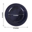 6 - Pack Acrylic Round Charger Plates 13" in Navy Blue with Beaded Rim, Dinner Charger Event Tabletop Decor - Linen Luxes