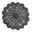 6 - Pack Dining Table Mats Floral Lace Design Black - Vinyl Non - Slip Surface with Vintage Appeal 15" - Linen Luxes