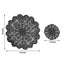 6 - Pack Dining Table Mats Floral Lace Design Black - Vinyl Non - Slip Surface with Vintage Appeal 15" - Linen Luxes